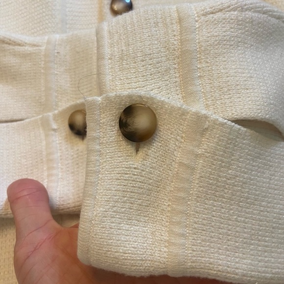 Sezane Will Cardigan Ecru 50% Wool 50% Cotton Sz XXXL - Picture 8 of 8